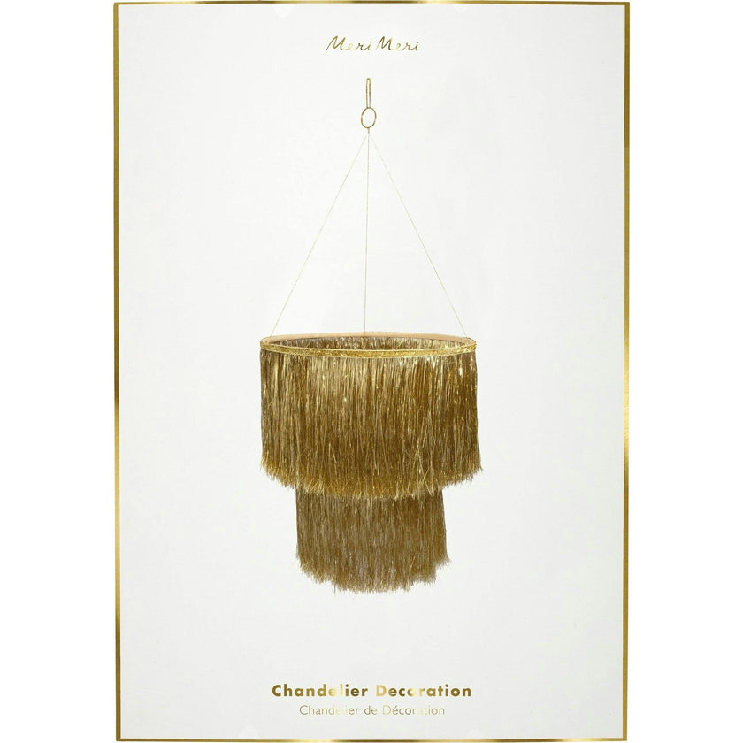 Gold Tinsel Chandelier