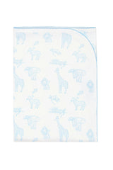 Blue Safari Receiving Blanket