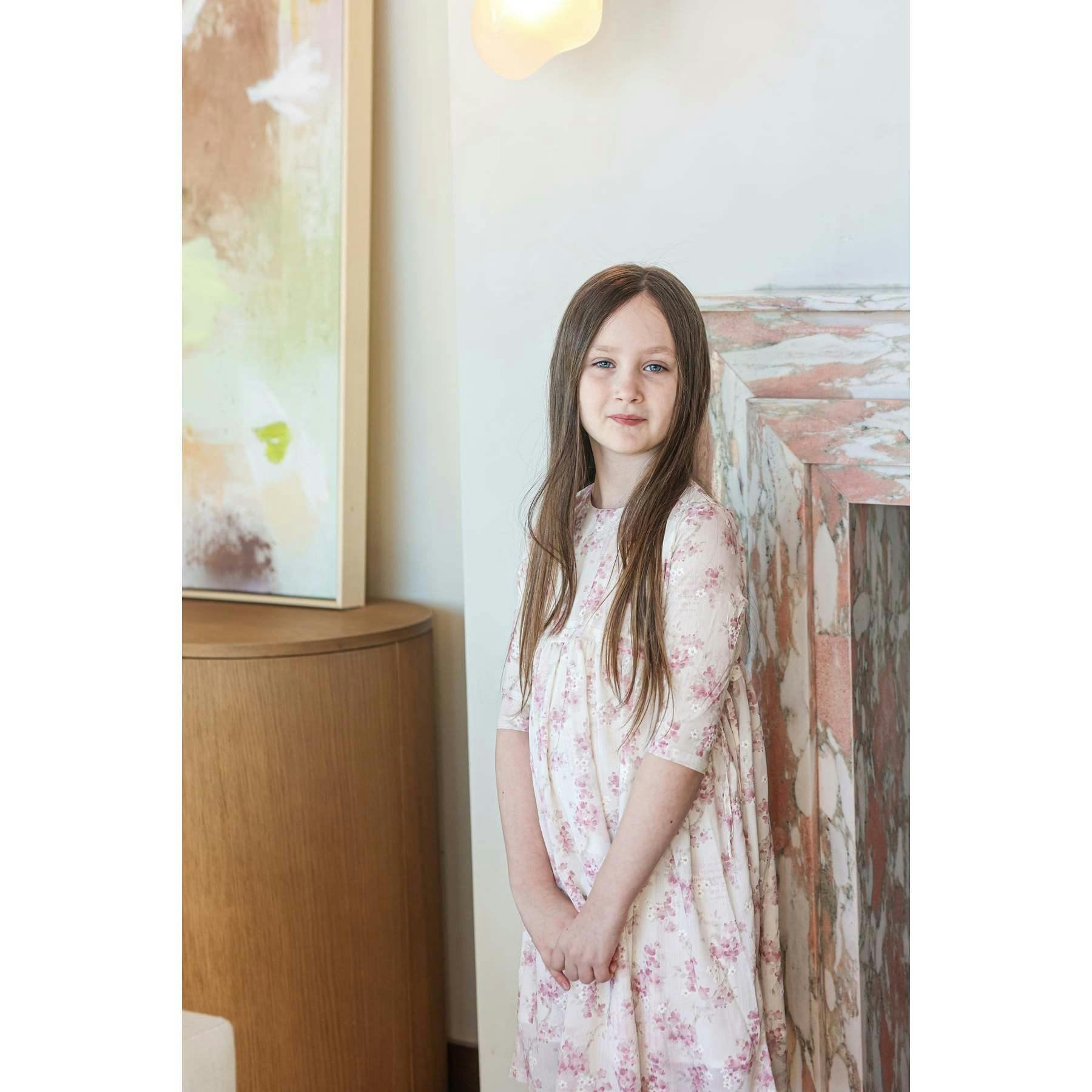Ribbon Tie 3/4 Sleeve Dress