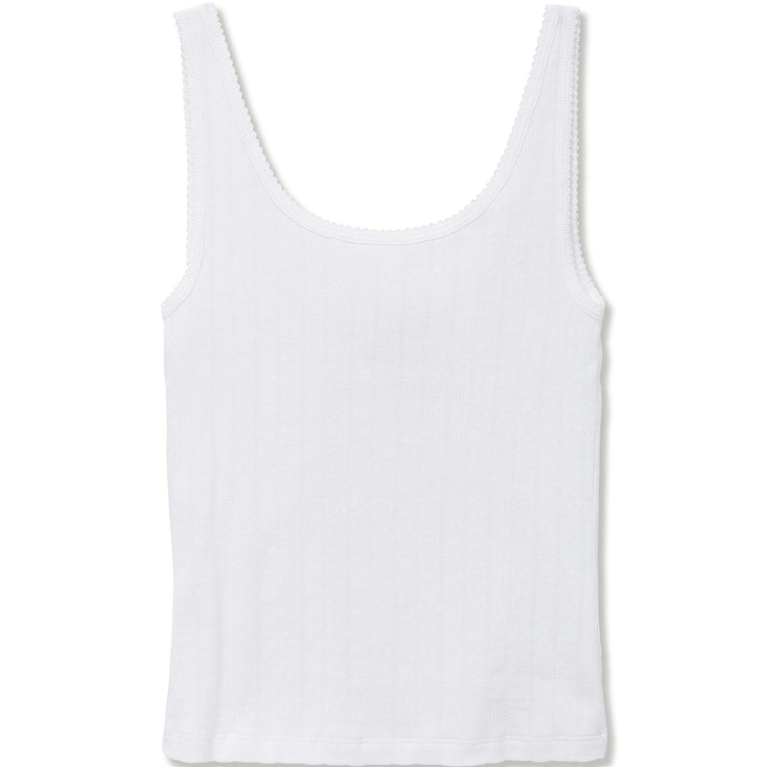 Women's Pointelle Tank in White