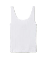 Women's Pointelle Tank in White