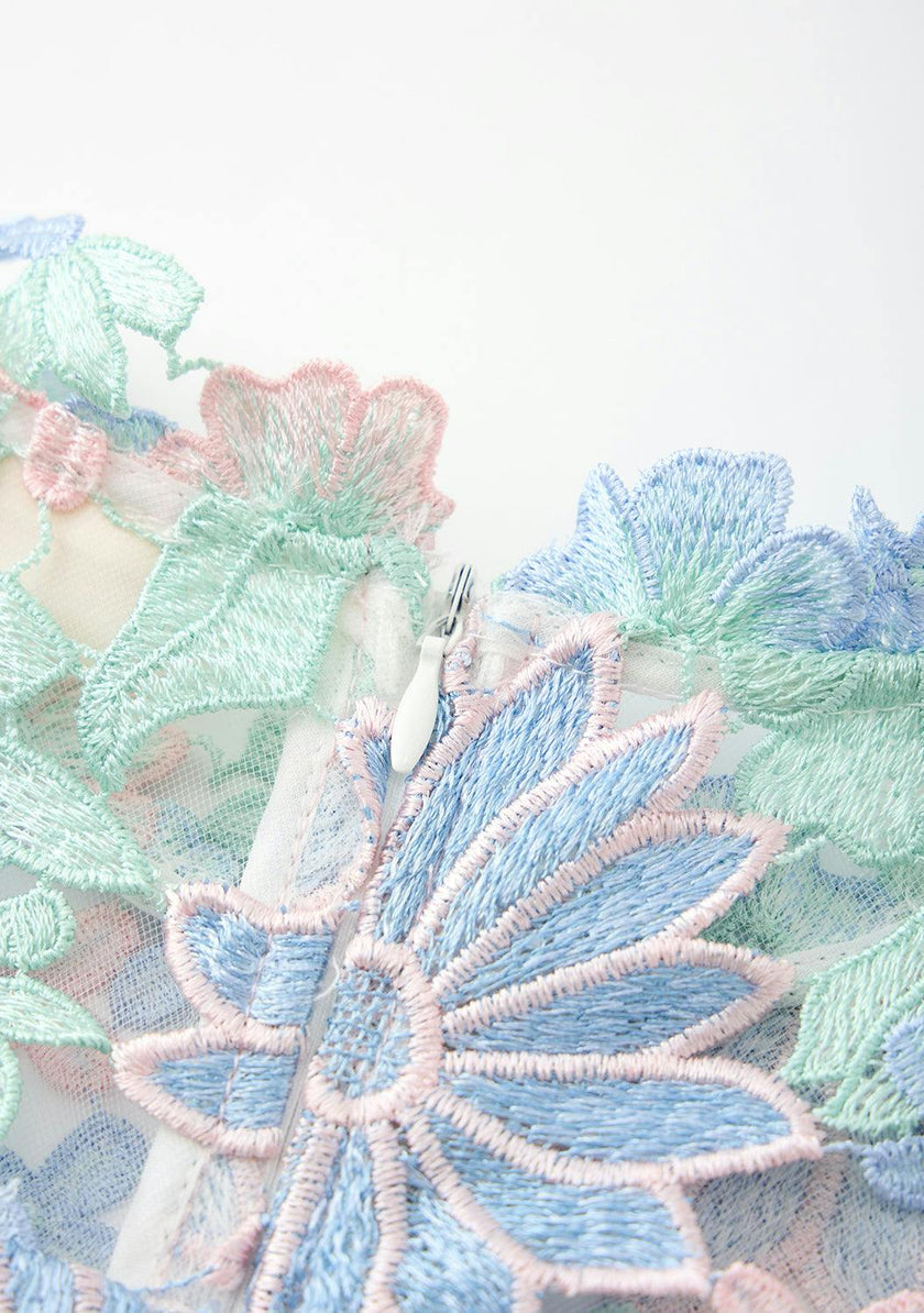 Addison Embroidered Mini Dress