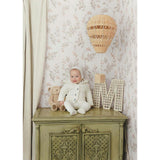 Plush Print Girls' Jacket Layette Set Ivory & Pink