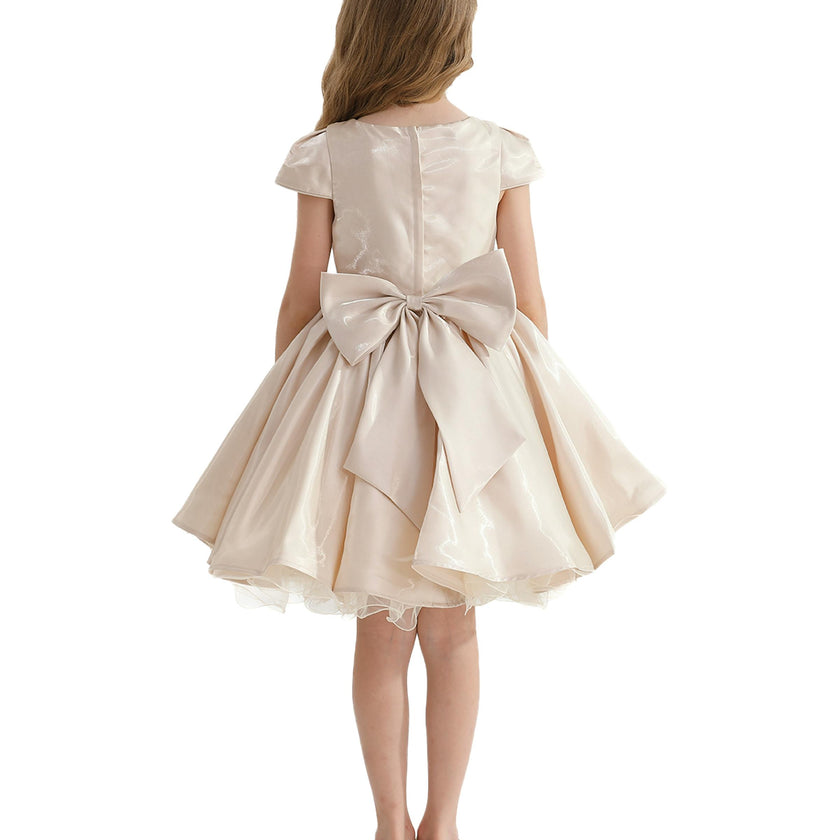 Champagne Bow Short Solera Dress