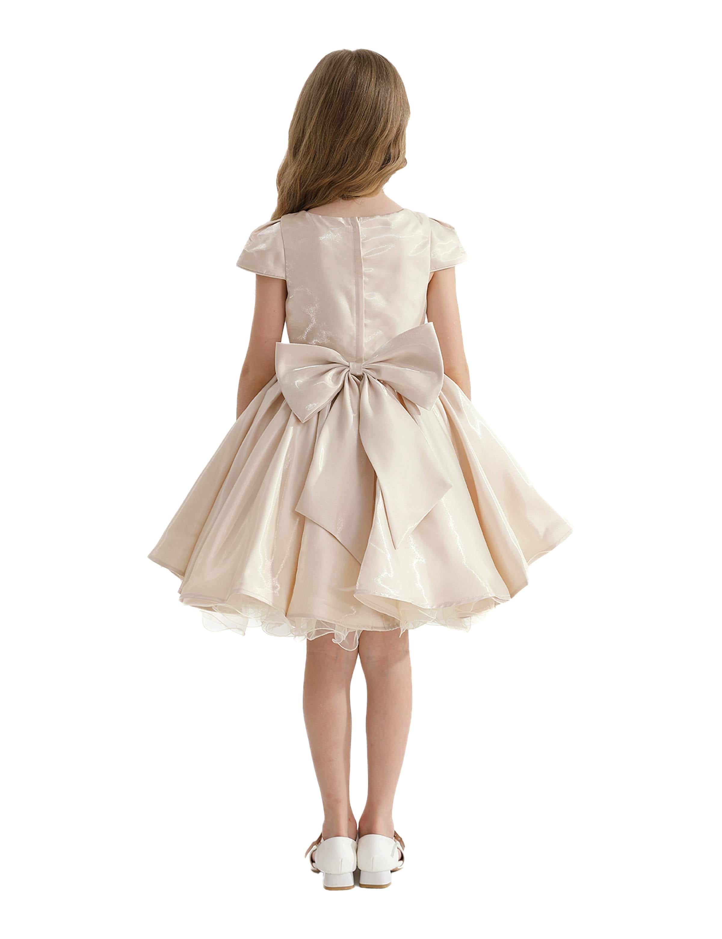 Champagne Bow Short Solera Dress