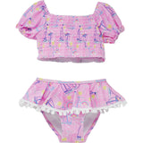 UPF 50+ Gemma Two-Piece Smocked Pom-Pom Swimsuit