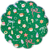 Baking Spirits Bright Dark Green Scalloped Large Plates