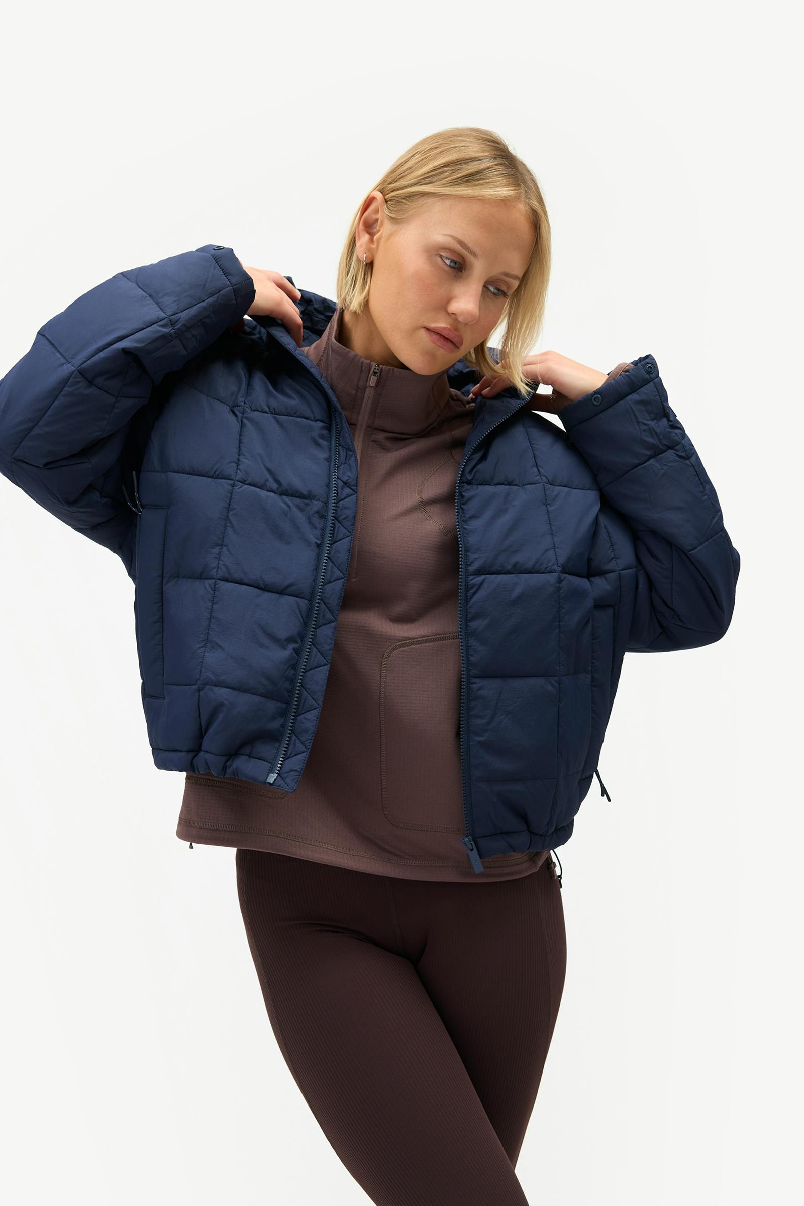 Nellie Packable Puffer Jacket, Navy