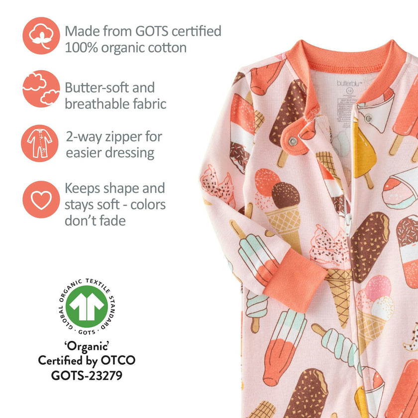 SHAWN Snug-fit Footless Baby Pajamas for Boys & Girls