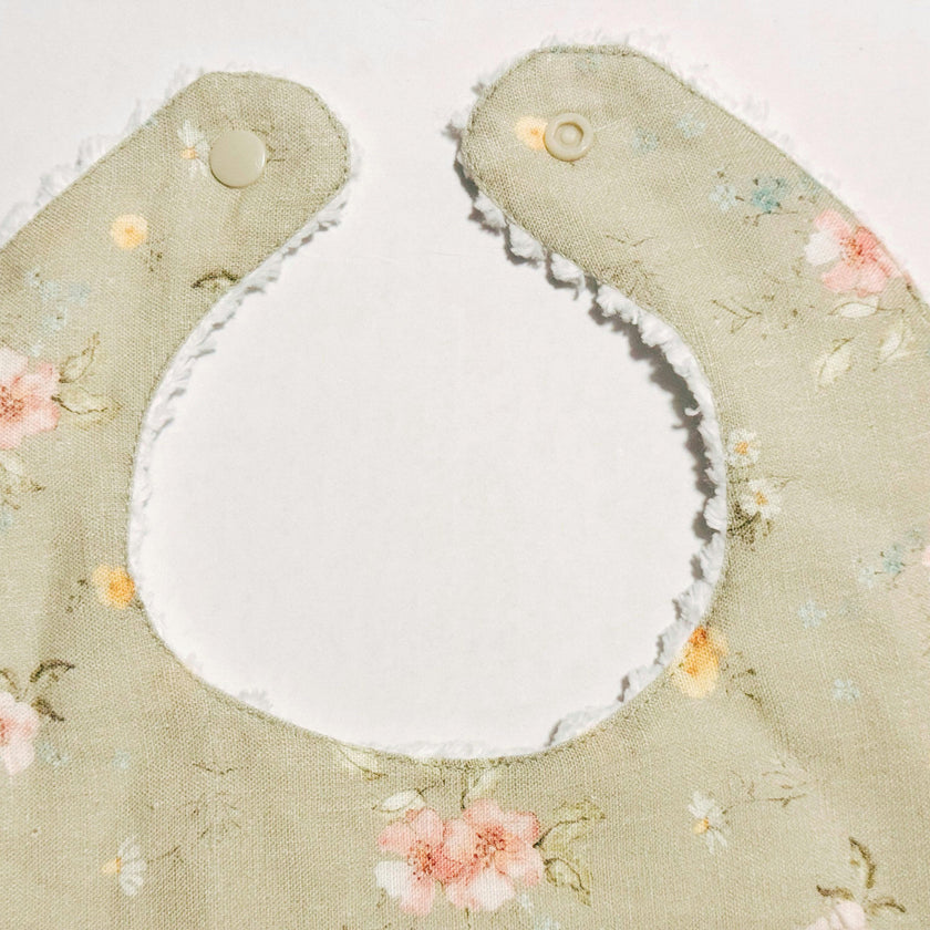 Layette Linen Bib – Hedgerow Floral