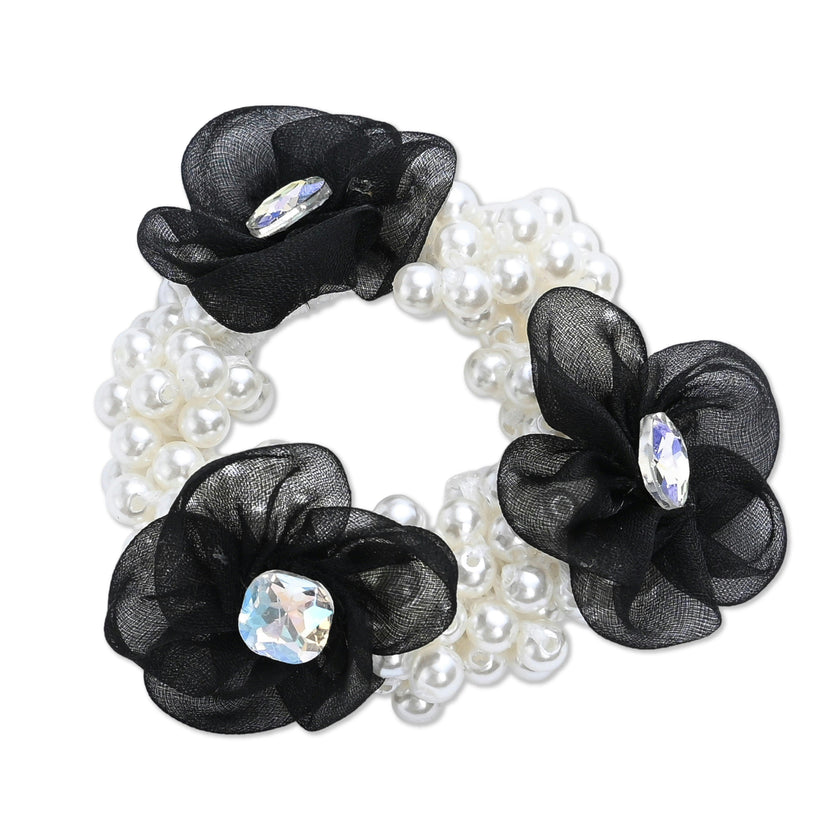 Pearl Flower Scrunchie Set