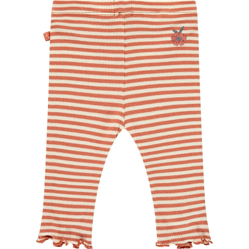 Striped Lettuce Hemmed Leggings