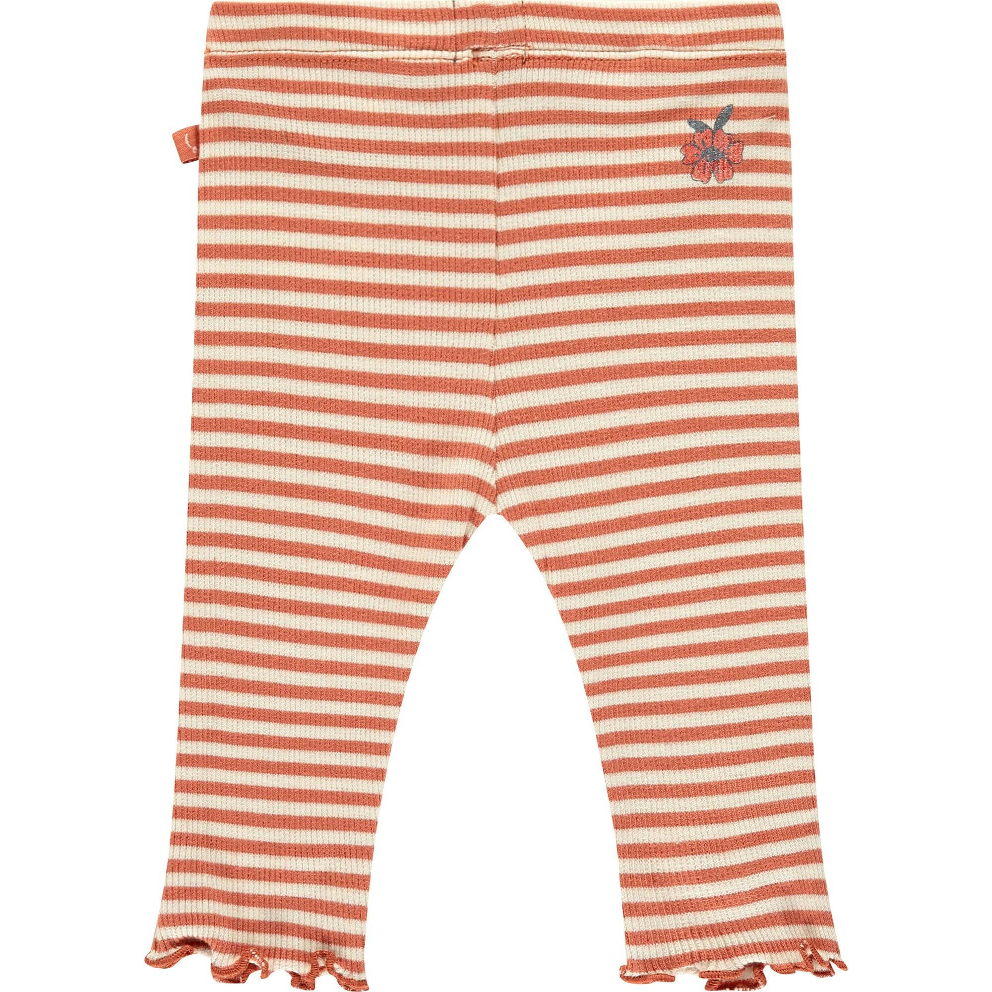 Striped Lettuce Hemmed Leggings