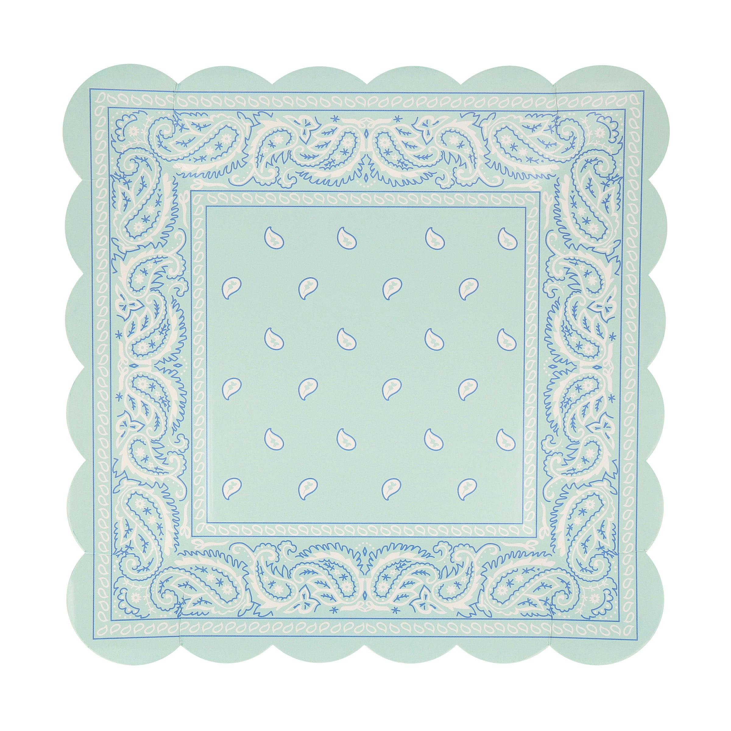 Western Bandana Square Plates