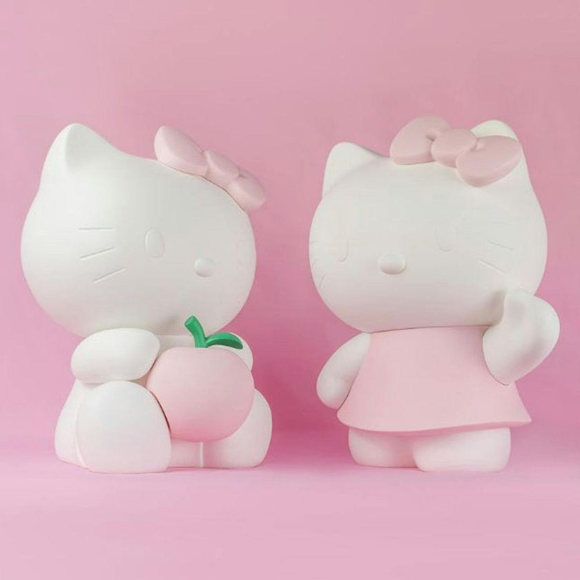 Hello Kitty APPLE Matt White with Pastel Pink Apple 10in