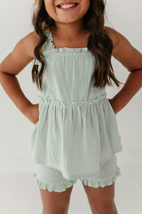 Ruffle Gauze Tank