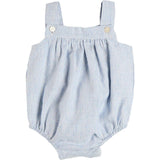 Alexander Stripe Sleeveless Button Detail Romper in Blue (3mths-2yrs)