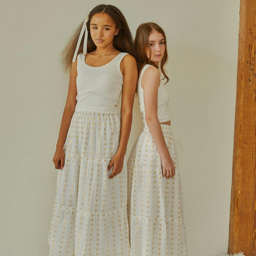 Stella White Ribbed Tank