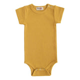 Yellow Mustard Short Sleeved Modal Bodysuit