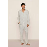 William Printed TENCEL™ Long PJ Set, White