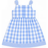 Gingham Dress With Flower Cherries