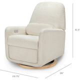 Arc Electronic Recliner and Swivel Glider in Boucle with USB port