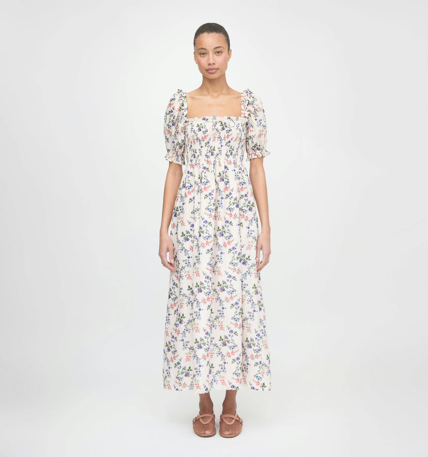The Scarlett Nap Dress - Pink Scallop Bow Chintz
