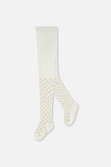 Knit Heart Tights Off-White