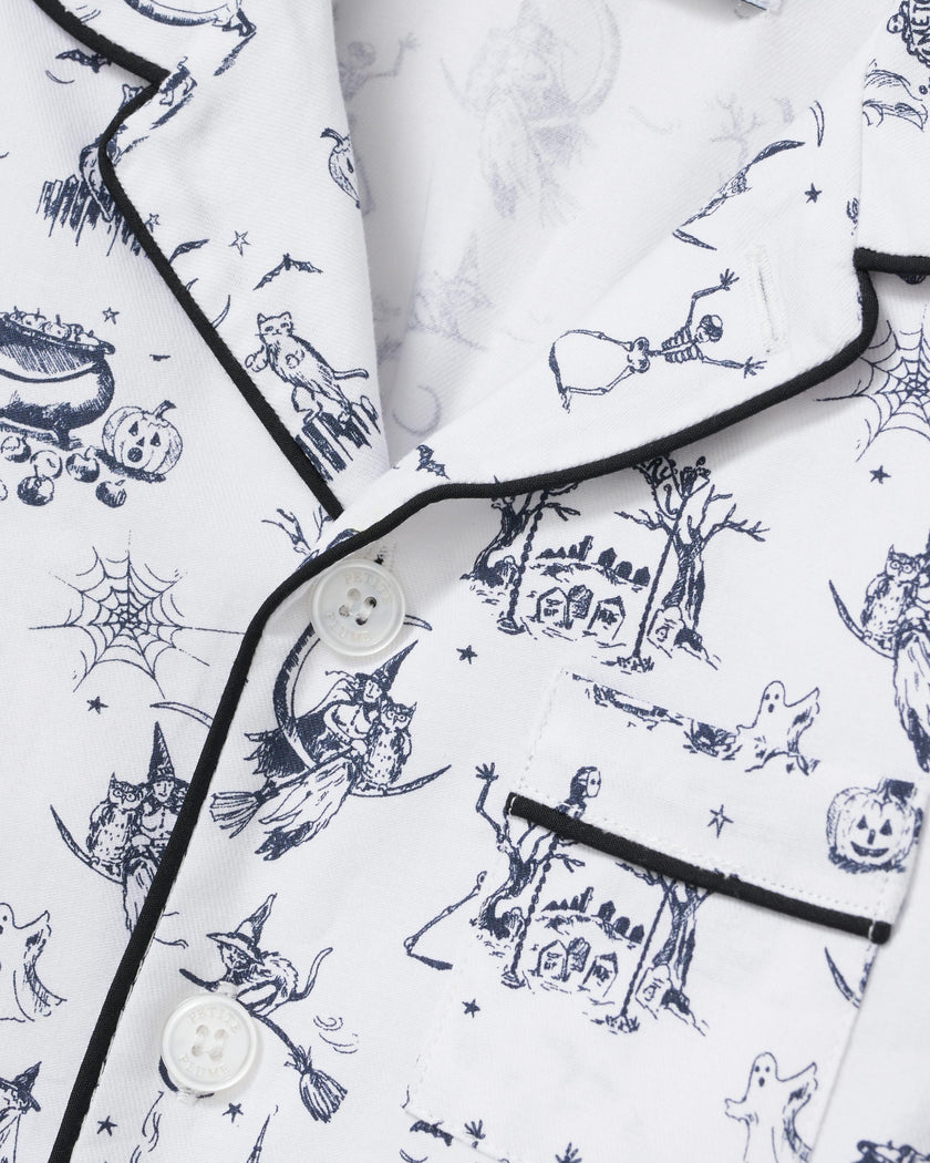 Kid's Twill Pajama Set in Hallow's Eve Toile