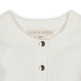 Organic Cropped Scallop Cardigan