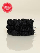 Black Silk Scrunchies