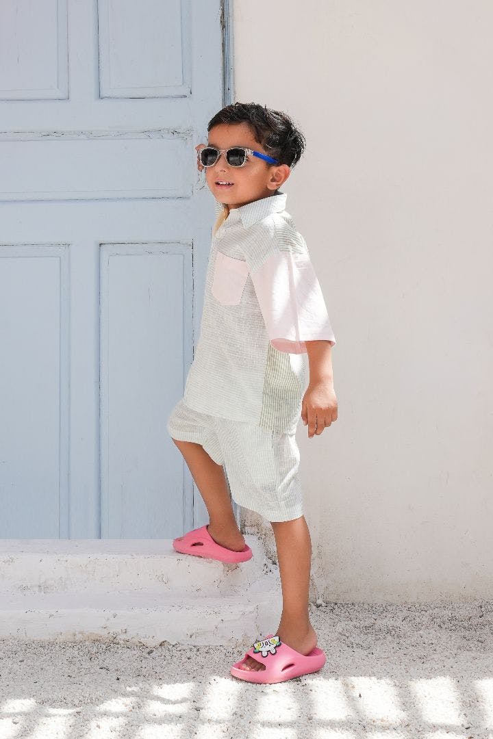 Henry Shirt and Shorts Set Soft Pastels Boys