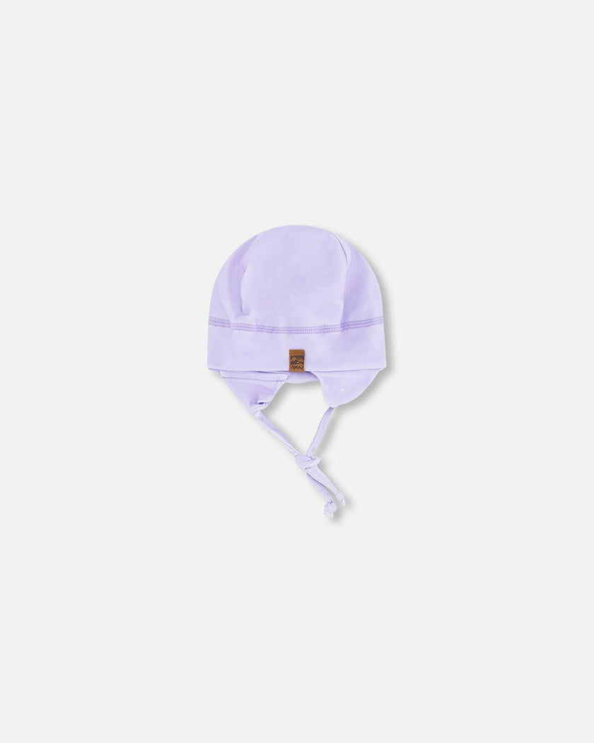 Baby Mid-Season One-Piece Outerwear With Hat Purple Daisy Print