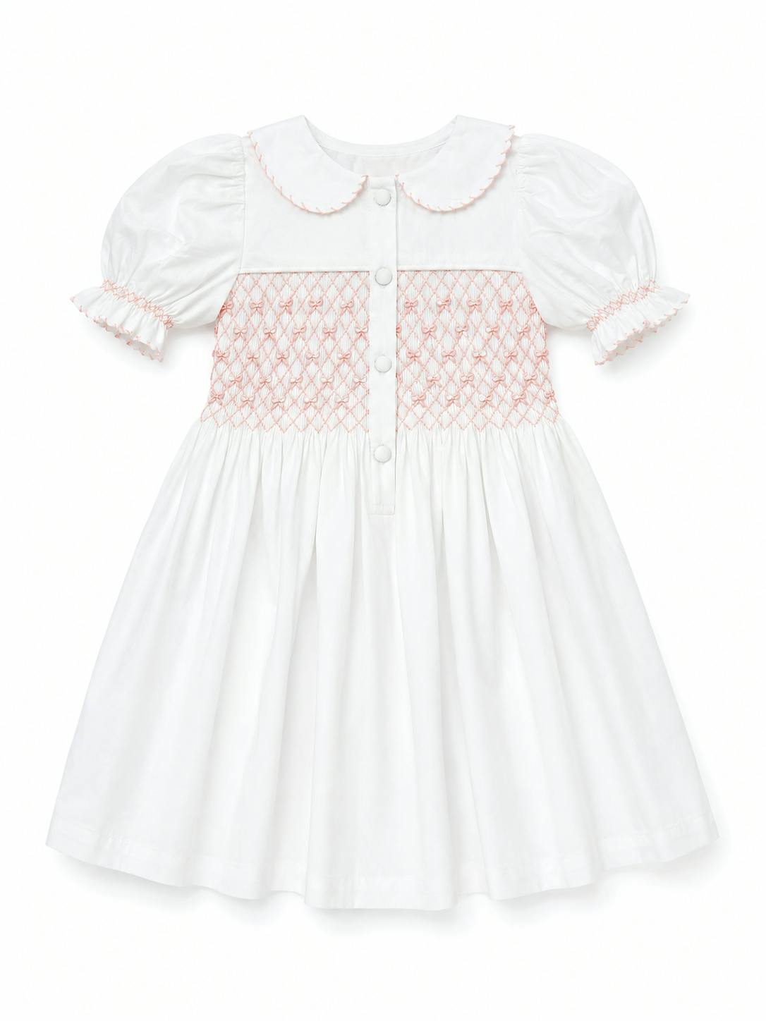 Camellia Smocked Dress | Heirloom Peach