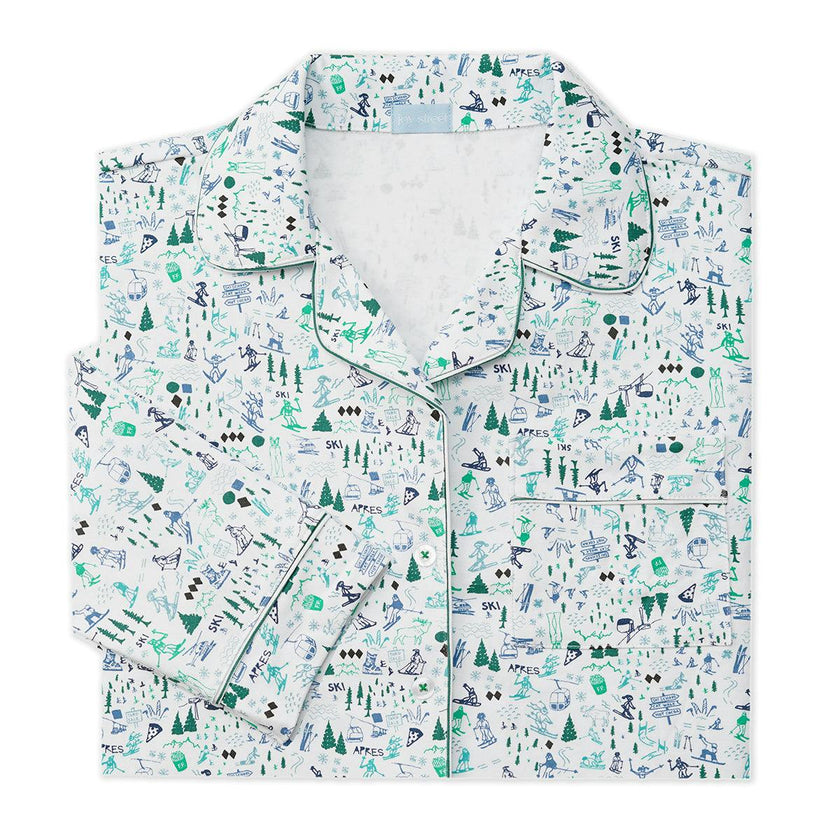 Après Ski Women's Button Front Long Pajama Set