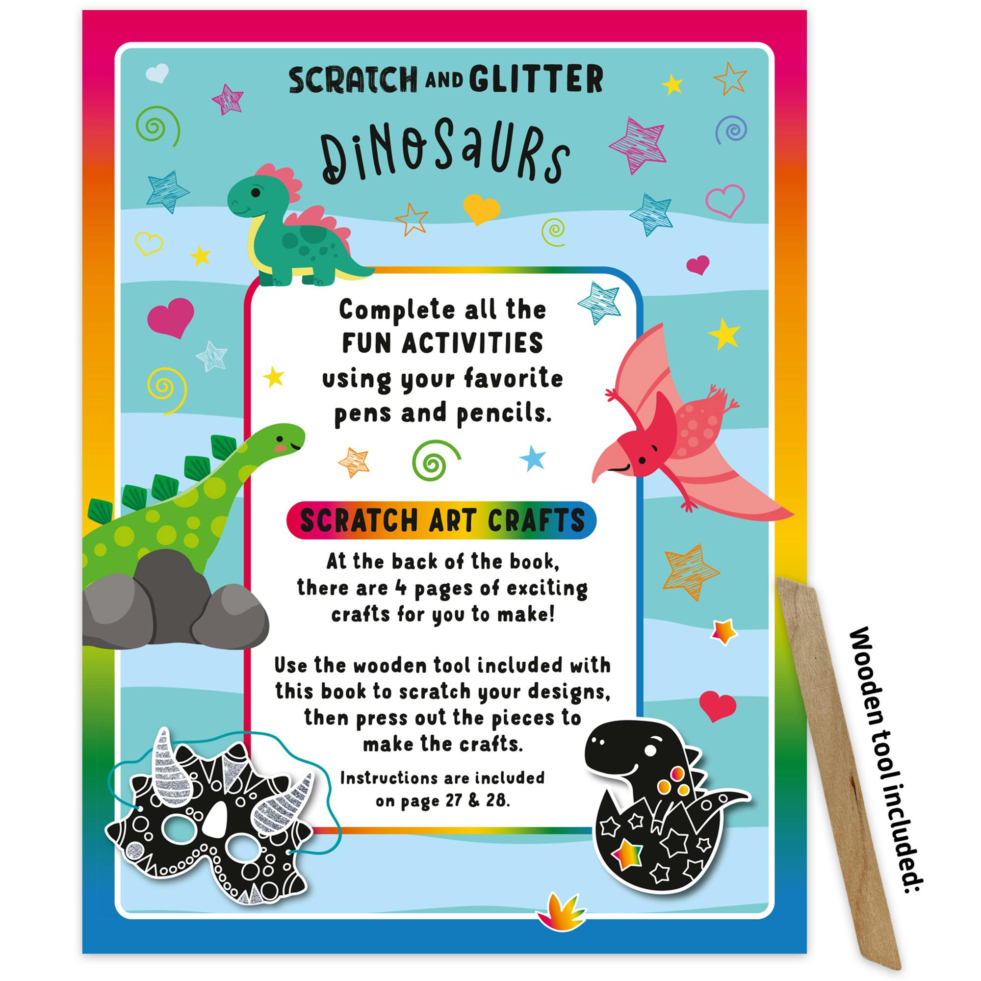 Scratch & Glitter Activity Book: Dinosaurs