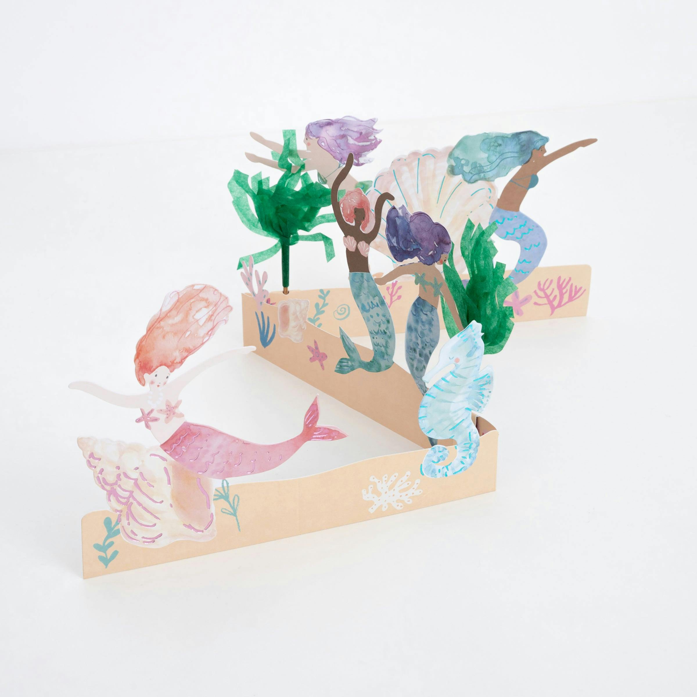 Mermaid Concertina Card