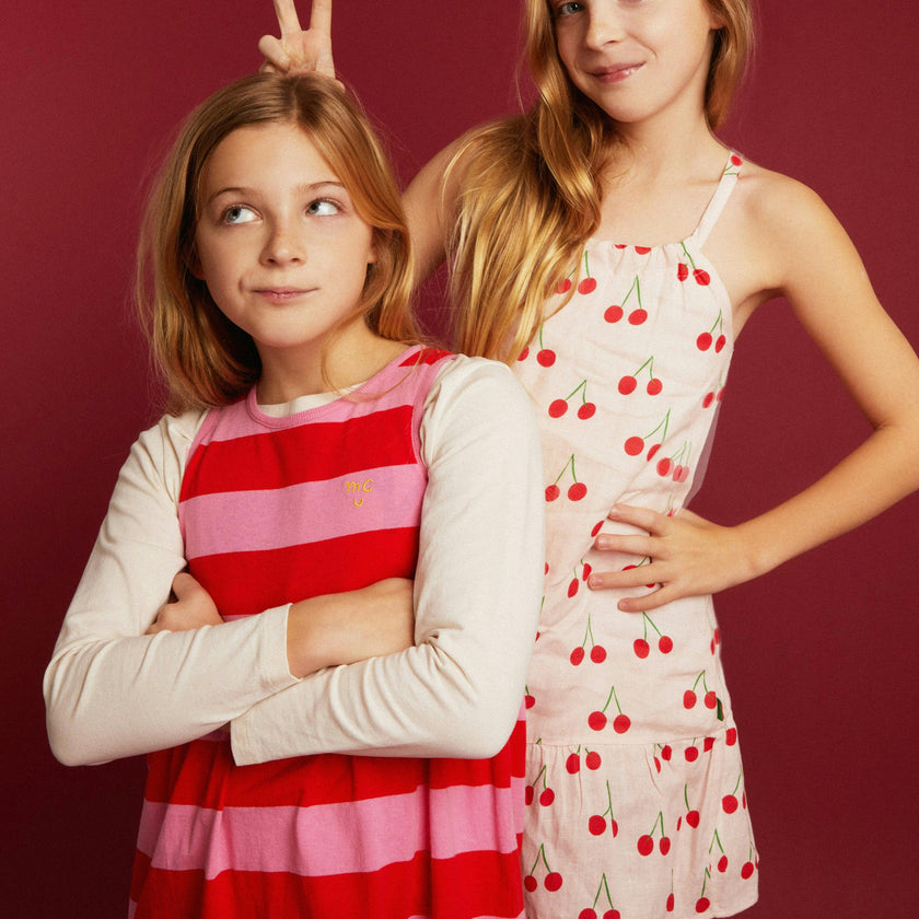 Recycled Cotton Stripes Kid Tank Dress