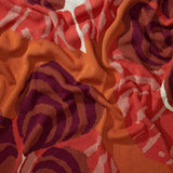 Cotton Sustainable Knit Floral Throw Blanket - Floréal 7 by E.A. Seguy