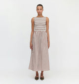 The Cosima Nap Dress - Rust Stripe