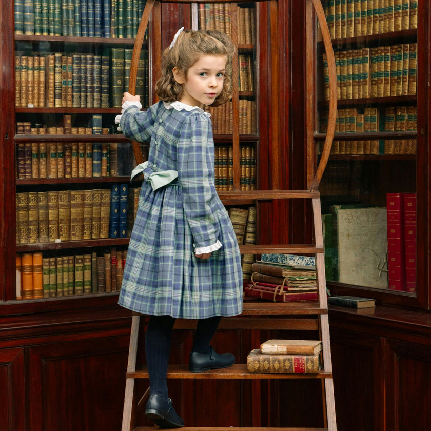 Heidi Blue Tartan Smocked Dress