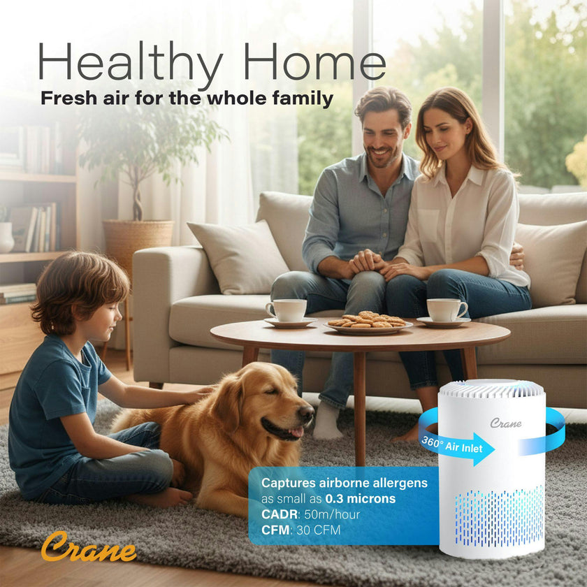 True HEPA Air Purifier For Nursery, Up To 150 Sq. Ft., With Aroma Tray, Night Light
