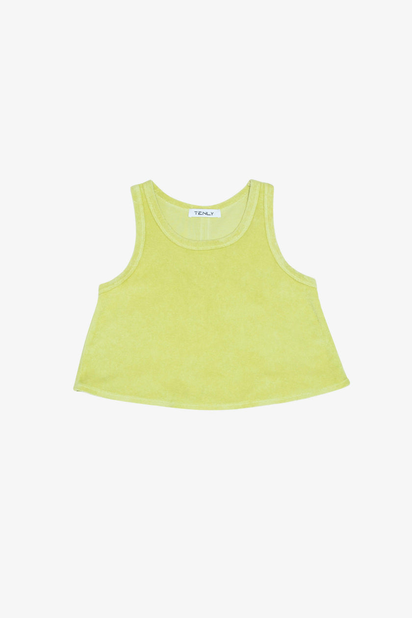 Terry Cloth Racerback Flutter Tank