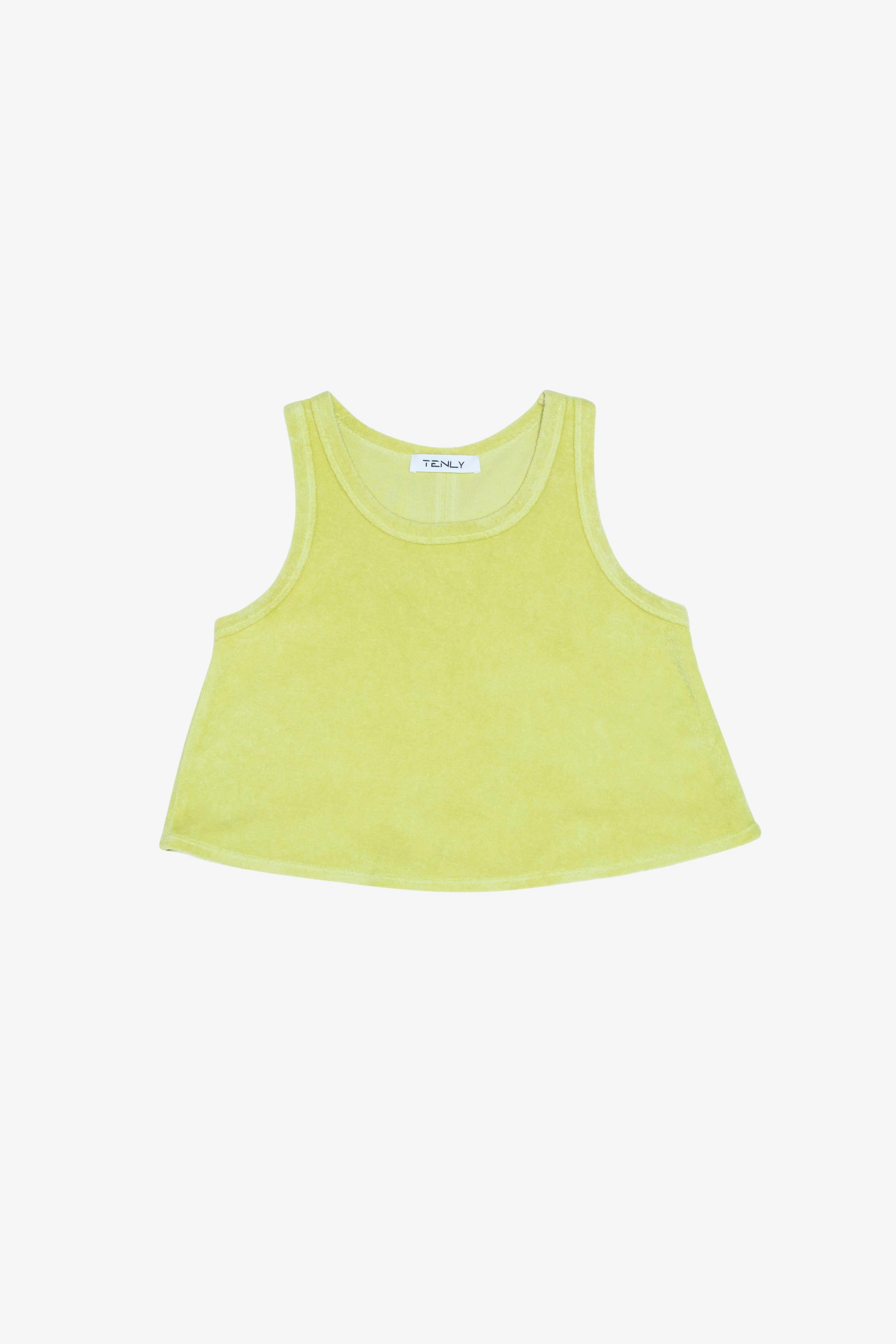 Terry Cloth Racerback Flutter Tank