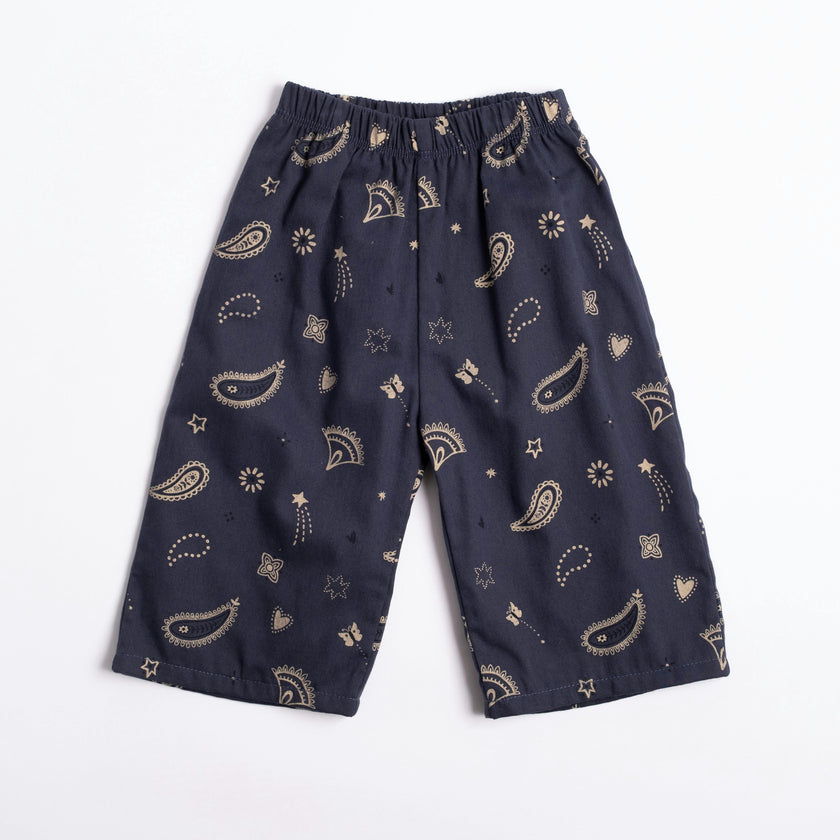 Wide-leg Pant in Midnight Bandana
