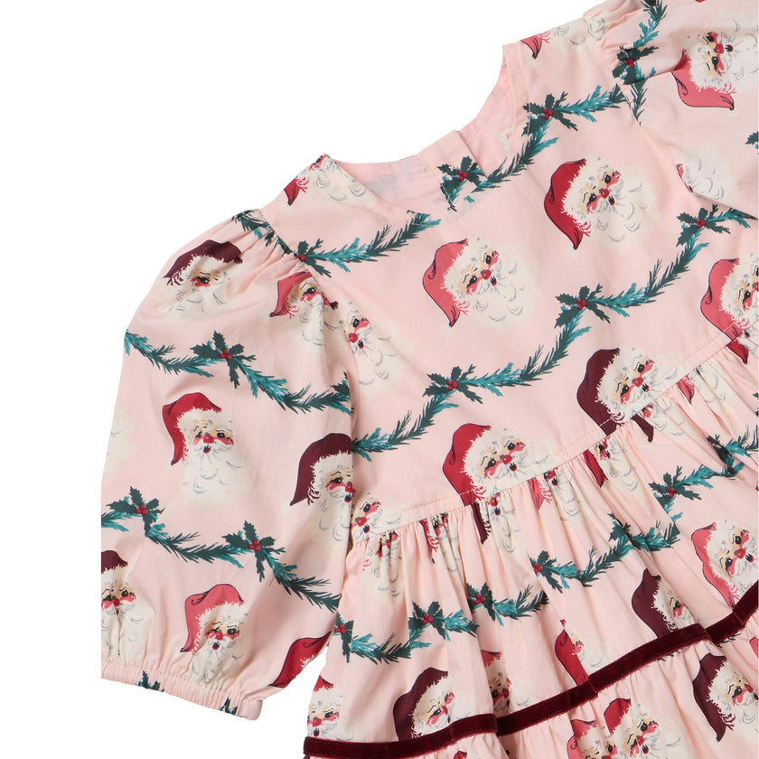 Baby Girls Maribelle Dress Set - Santa Garland