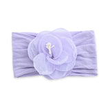 Multicolor Elastic Flower Headband Set