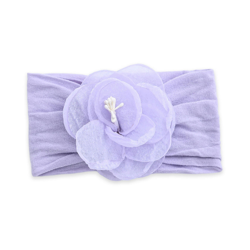 Multicolor Elastic Flower Headband Set
