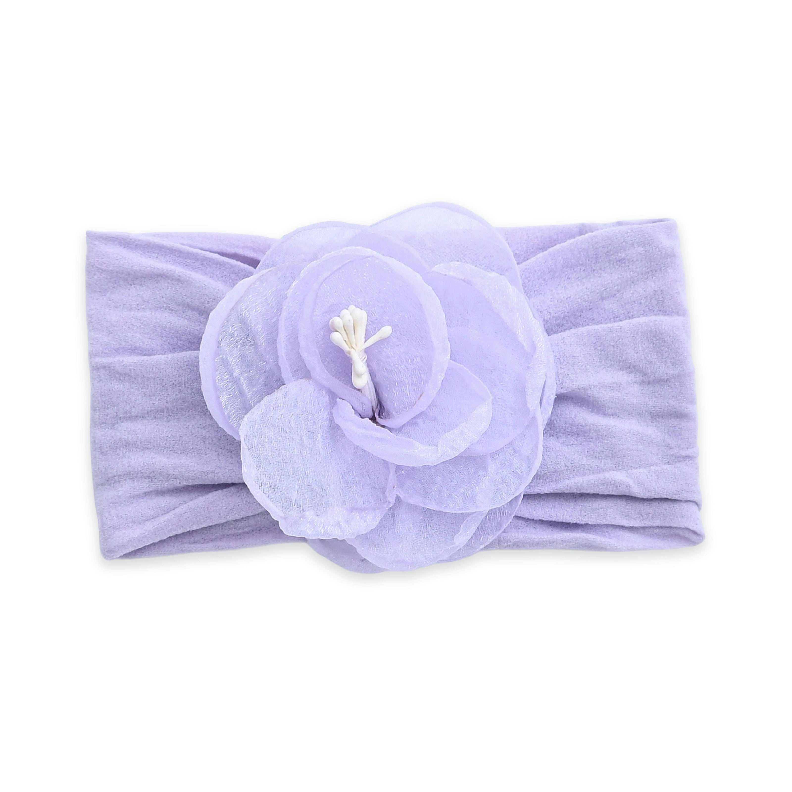 Multicolor Elastic Flower Headband Set