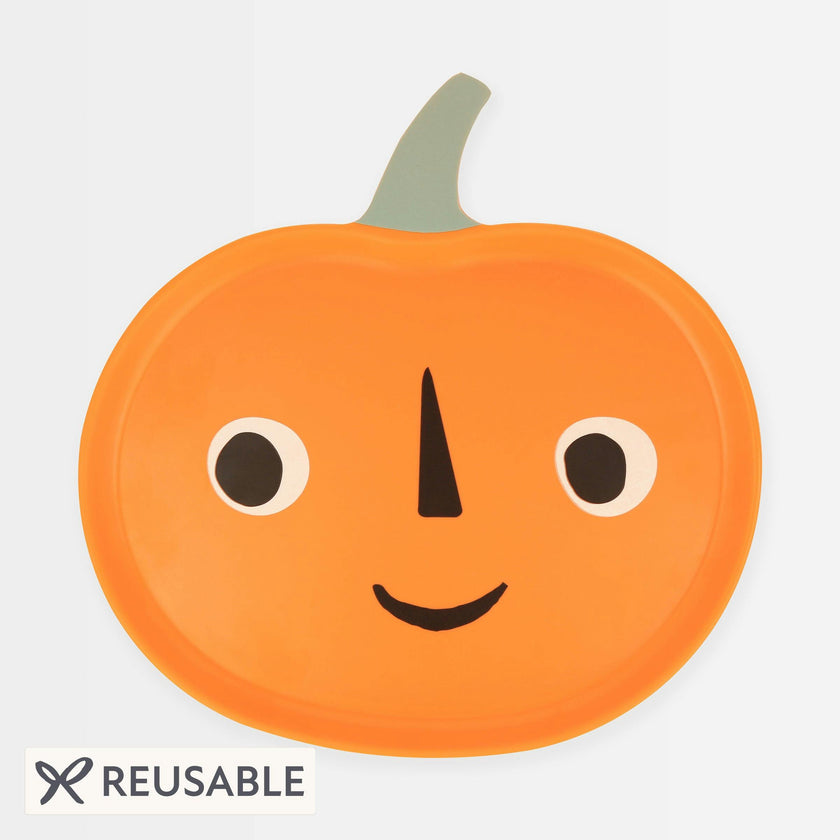 Reusable Jack O' Lantern Plate